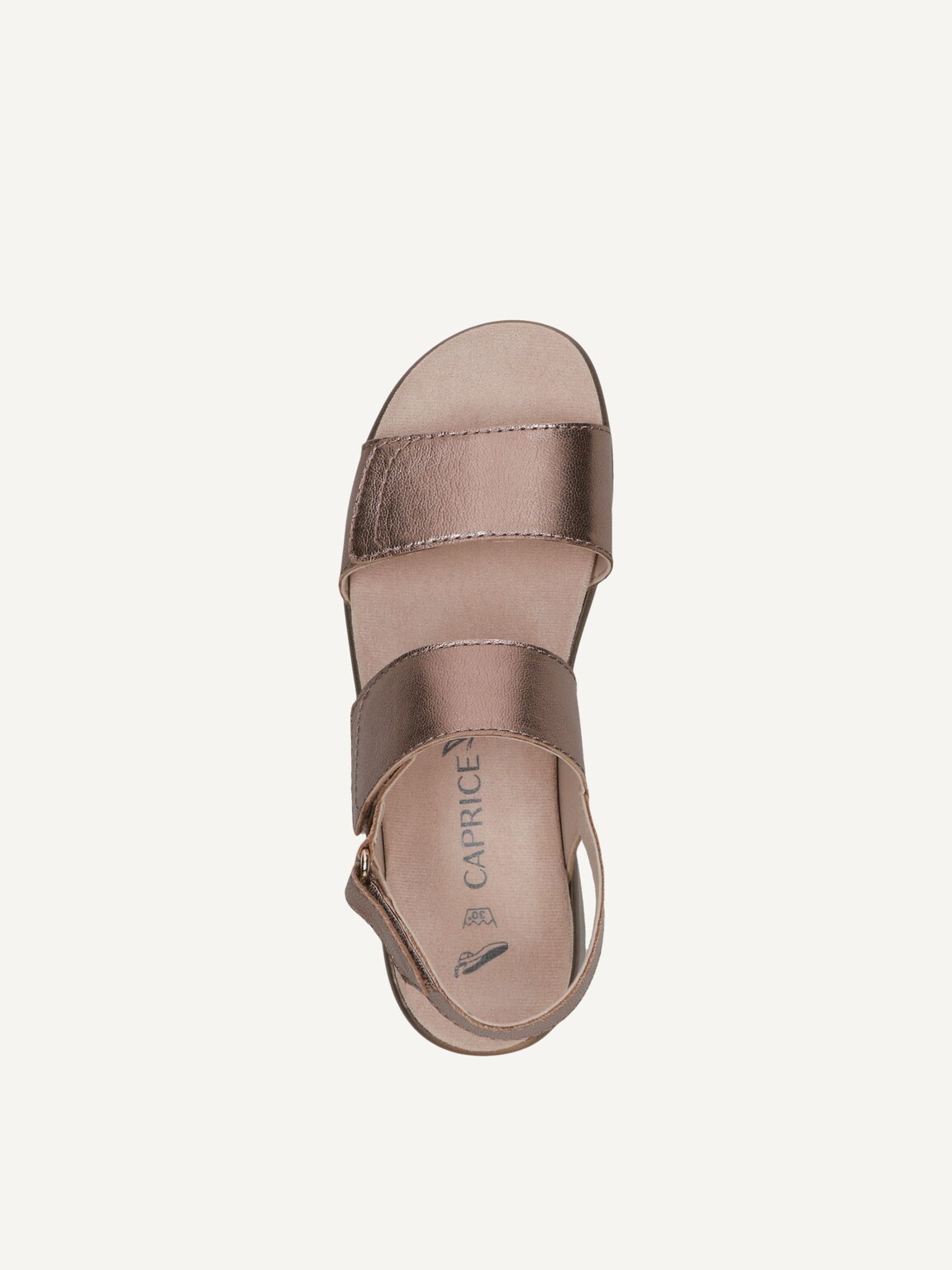 Caprice, Leather Sandal - brown TAUPE METALLIC, image 6 of 6