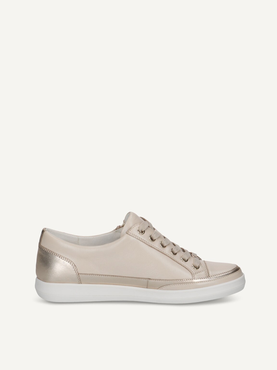Caprice, Leather Sneaker - metallic CREAM COMB, image 3 of 5