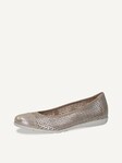 Not selected, Caprice, Leather Ballerina - brown TAUPE METALLIC