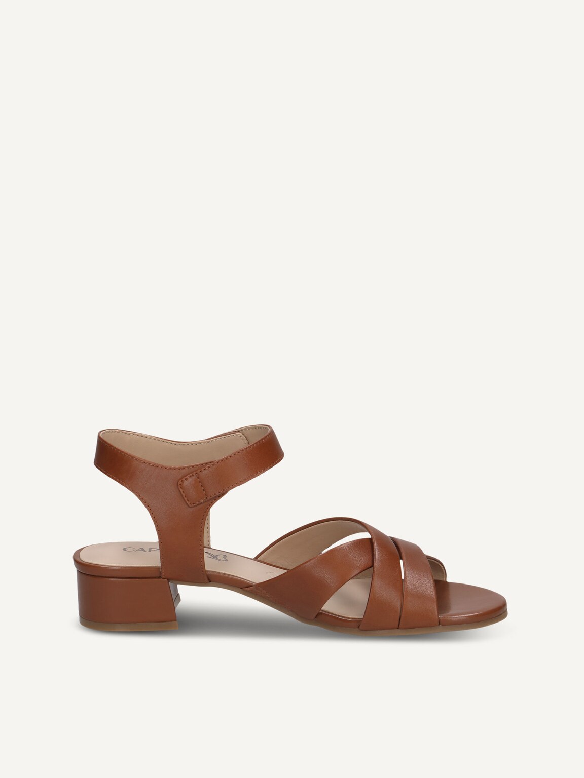 Caprice, Leather Heeled sandal - brown COGNAC NAPPA, image 3 of 5