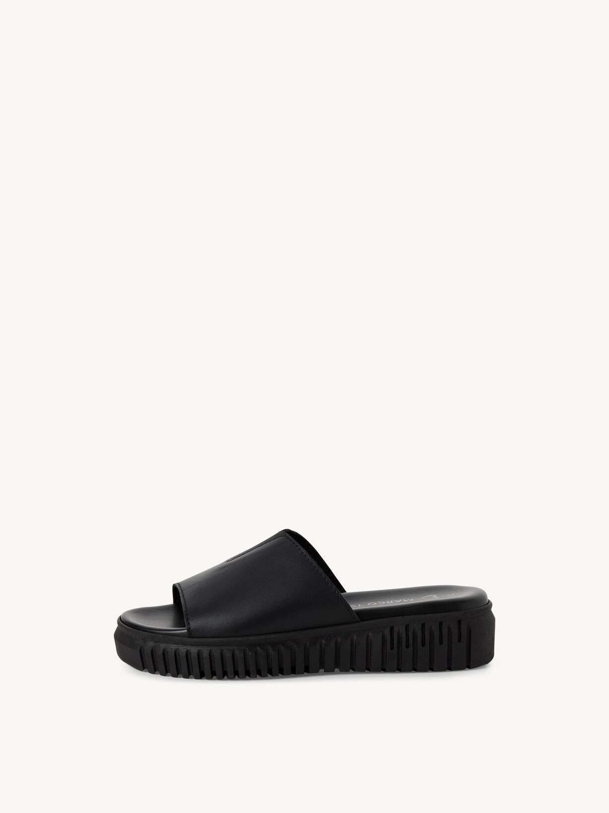 Marco Tozzi, Læder pantolette - sort BLACK, billede 2 af 6