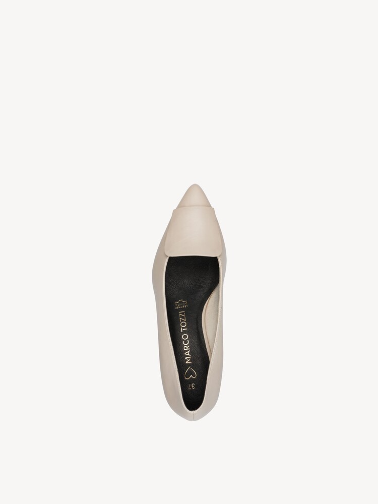 Marco Tozzi, Decolleté - beige CREAM NAPPA, immagine 3 di 6