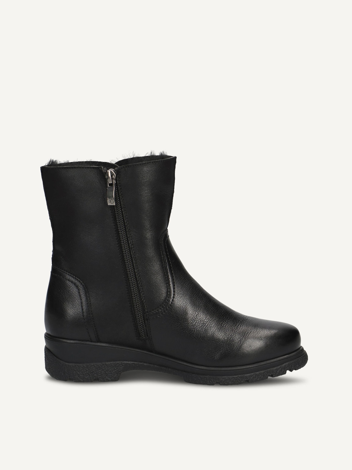 Caprice, Leather Bootie - black warm lining BLACK NAPPA, image 3 of 5