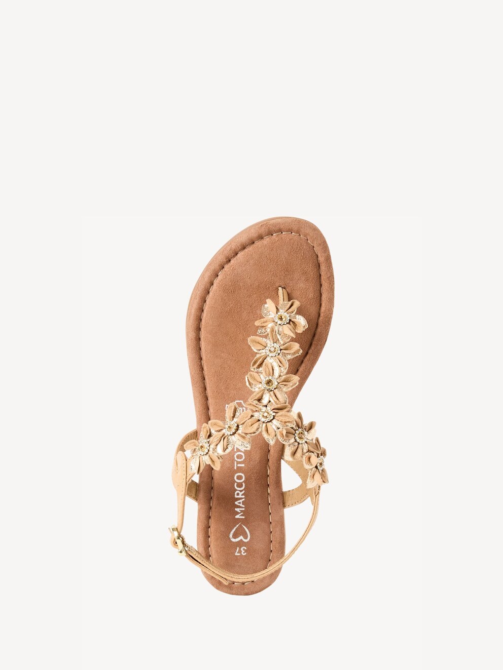 Marco Tozzi, Leather Sandal - beige TAUPE COMB, image 6 of 7