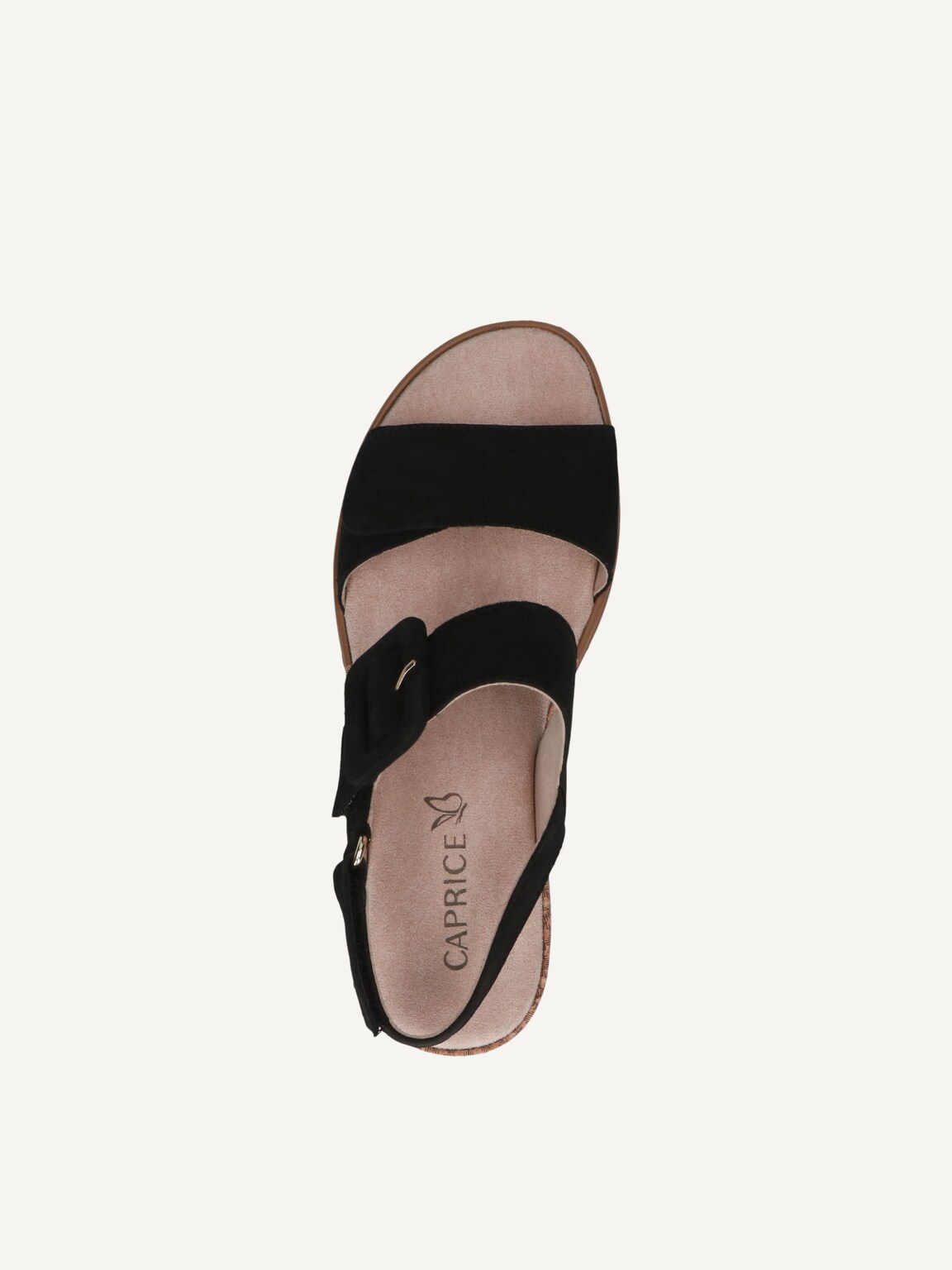 Caprice, Leather Heeled sandal - black BLACK NUBUC, image 5 of 5