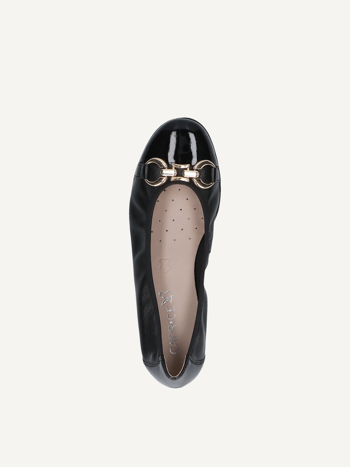 Caprice, Ballerine en cuir - noir BLACK COMB, image 4 sur 5