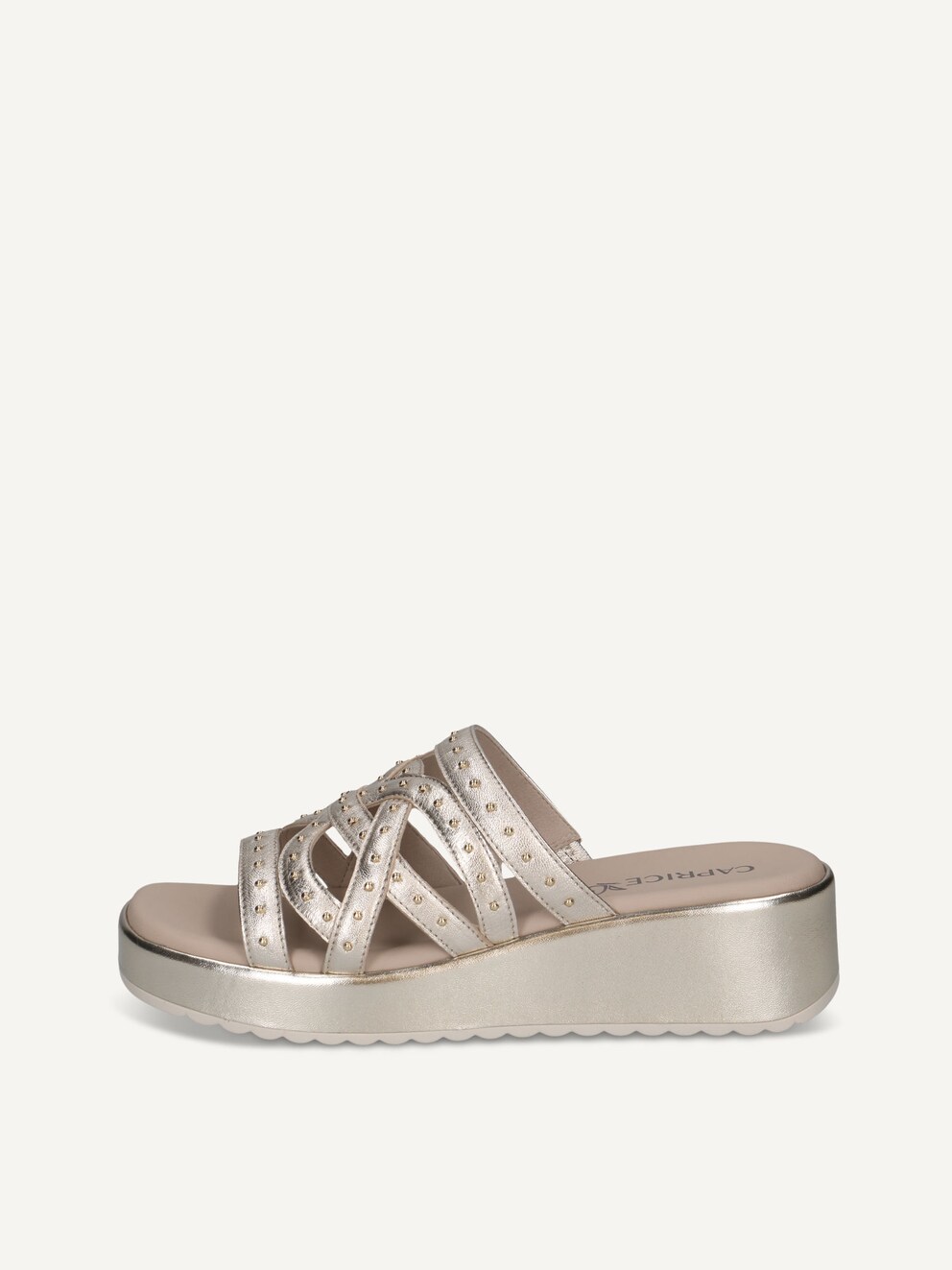 Caprice, Mule en cuir - métallique LT.GOLD METAL., image 1 sur 5