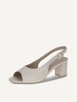 Not selected, Caprice, Leather Heeled sandal - beige CREAM PERLATO
