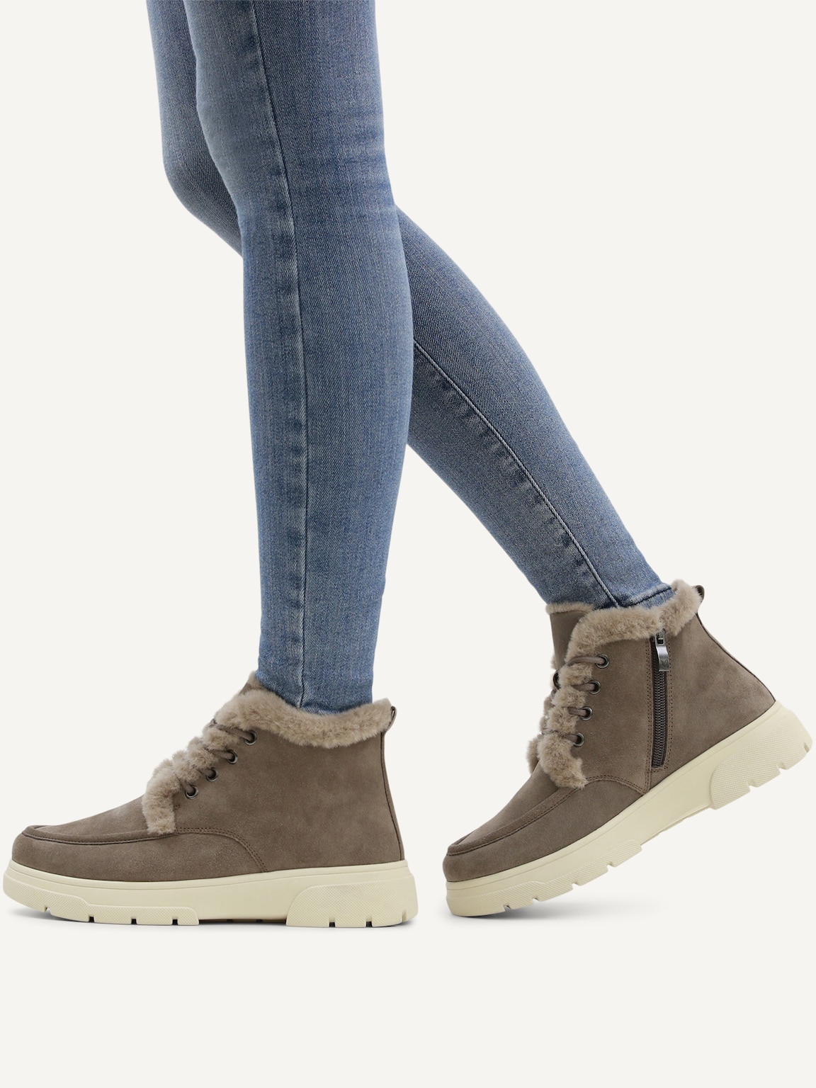 Caprice, Bootie - beige warm lining DK TAUPE SUEDE, image 2 of 6