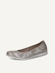 Not selected, Caprice, Leather Ballerina - brown TAUPE METALLIC