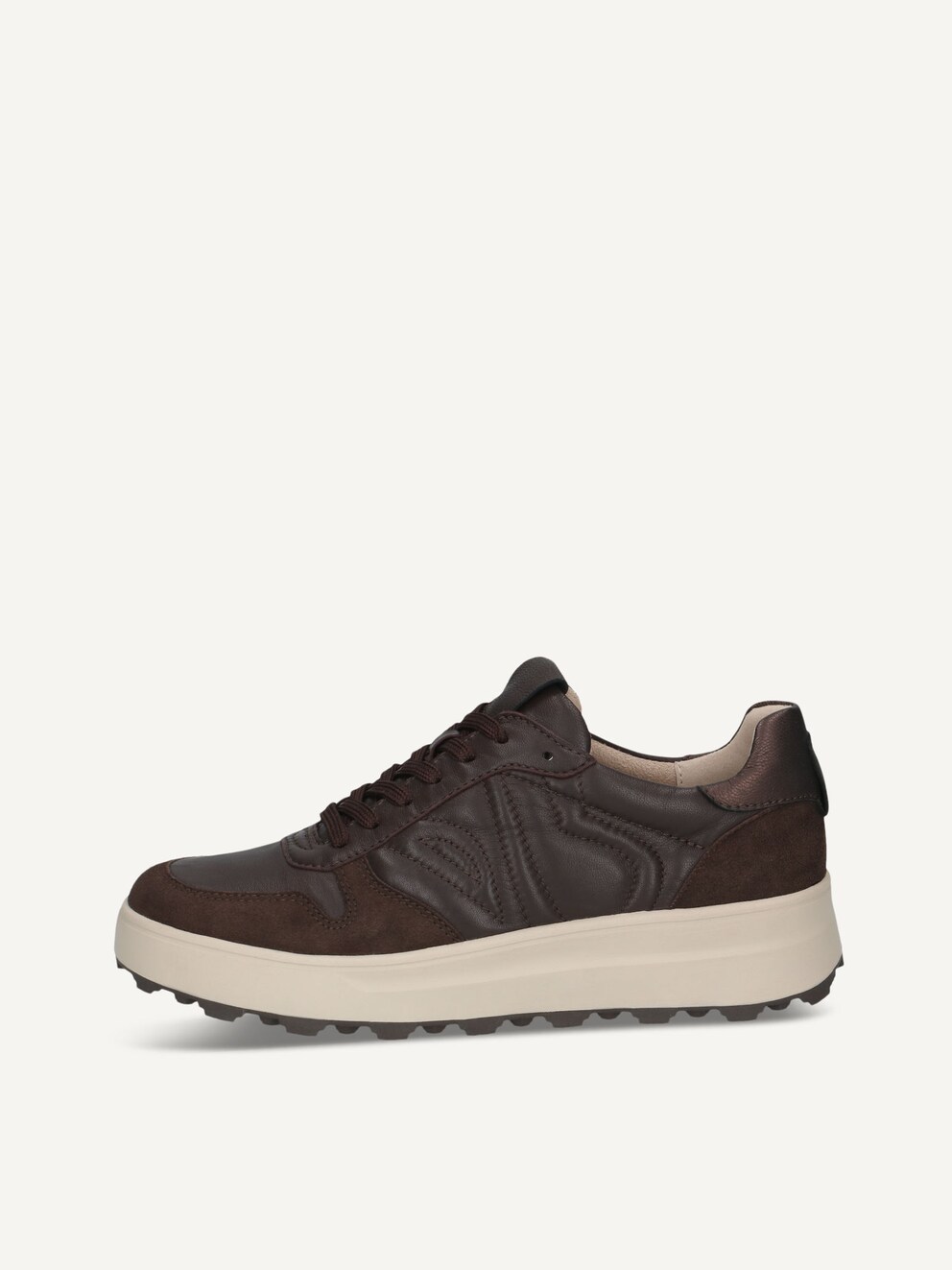 Caprice, Leather Sneaker - brown DK BROWN COMB, image 1 of 5