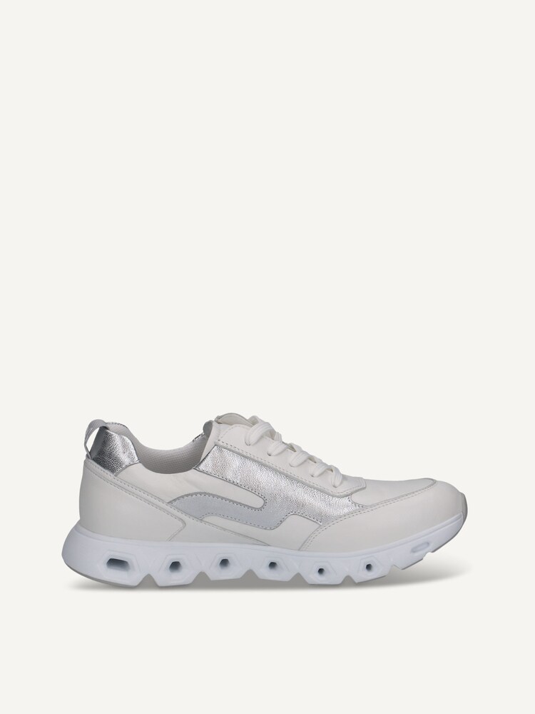 Caprice, Basket en cuir - blanc WHITE/SILVER, image 4 sur 6
