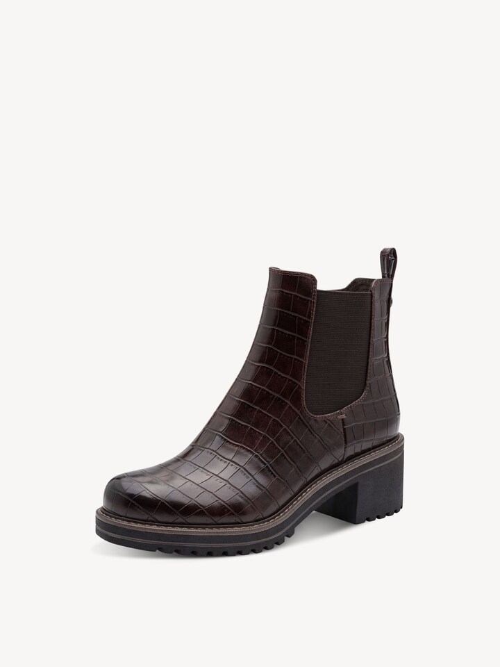 Marco Tozzi, Bottine Chelsea - marron MOCCA CROCO