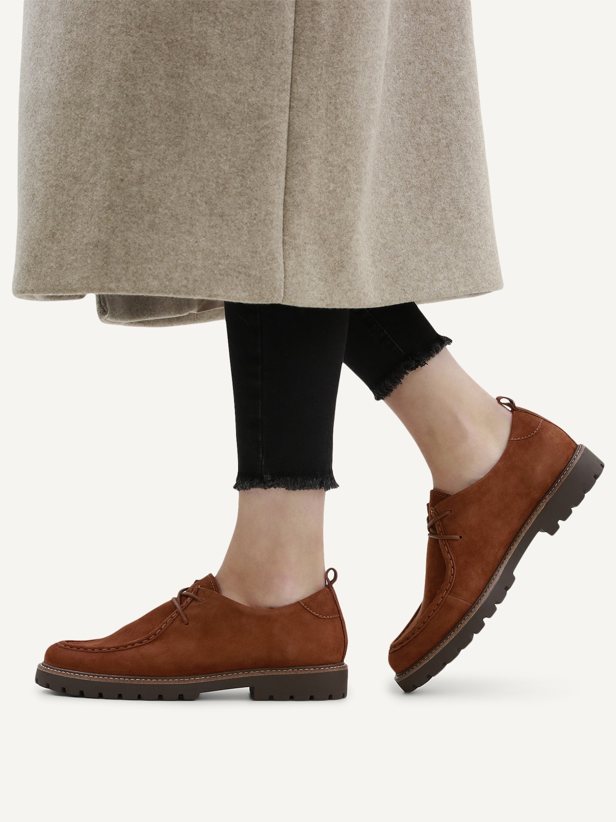 Caprice, Derbie en cuir - marron COGNAC SUEDE, image 2 sur 6