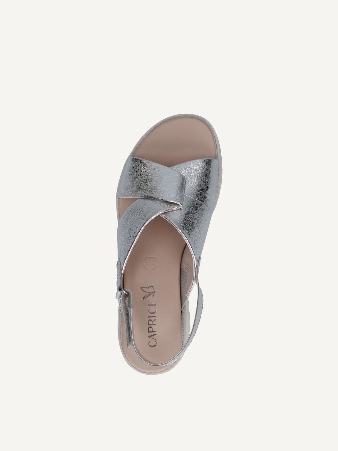 Caprice, Leather Sandal - silver SILVER METAL., image 5 of 5