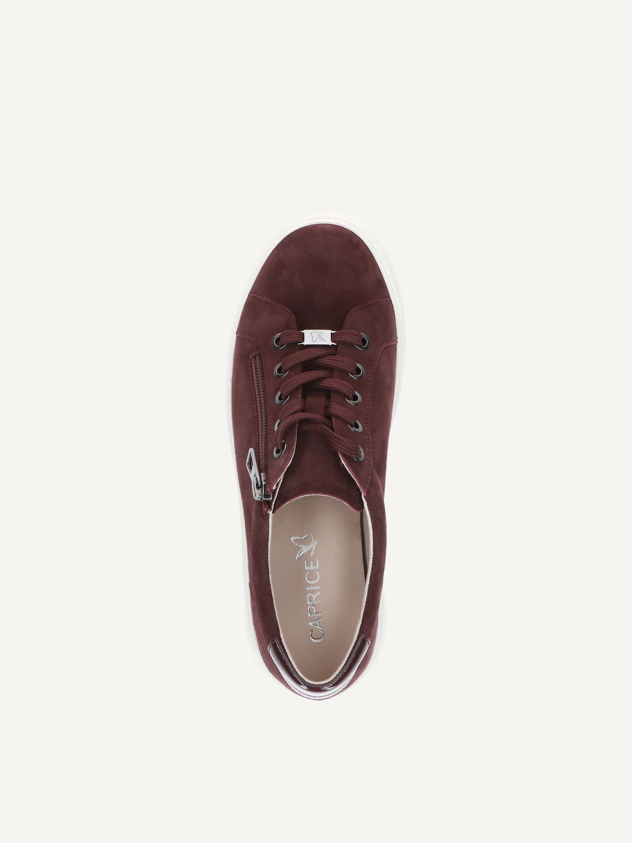 Caprice, Basket en cuir - rouge BORDEAUX SUEDE, image 5 sur 6
