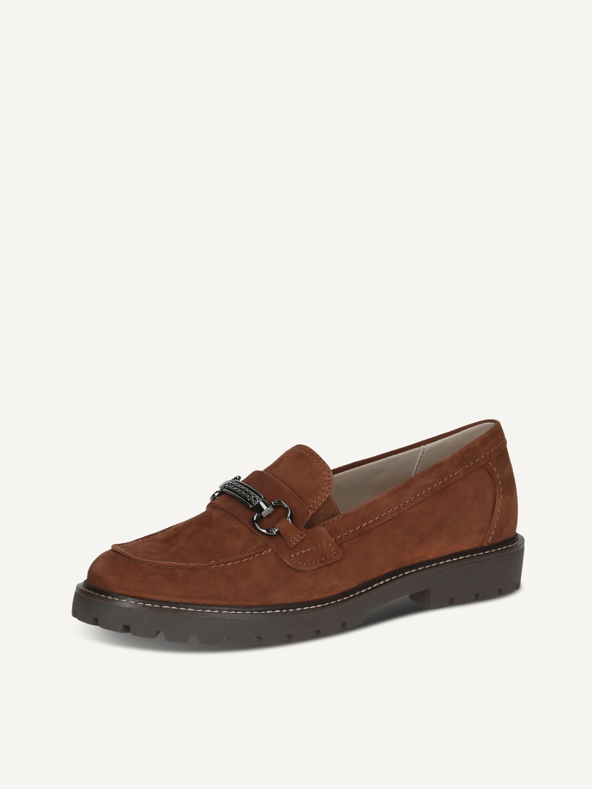 Caprice, Leather Slipper - brown COGNAC SUEDE, image 1 of 5