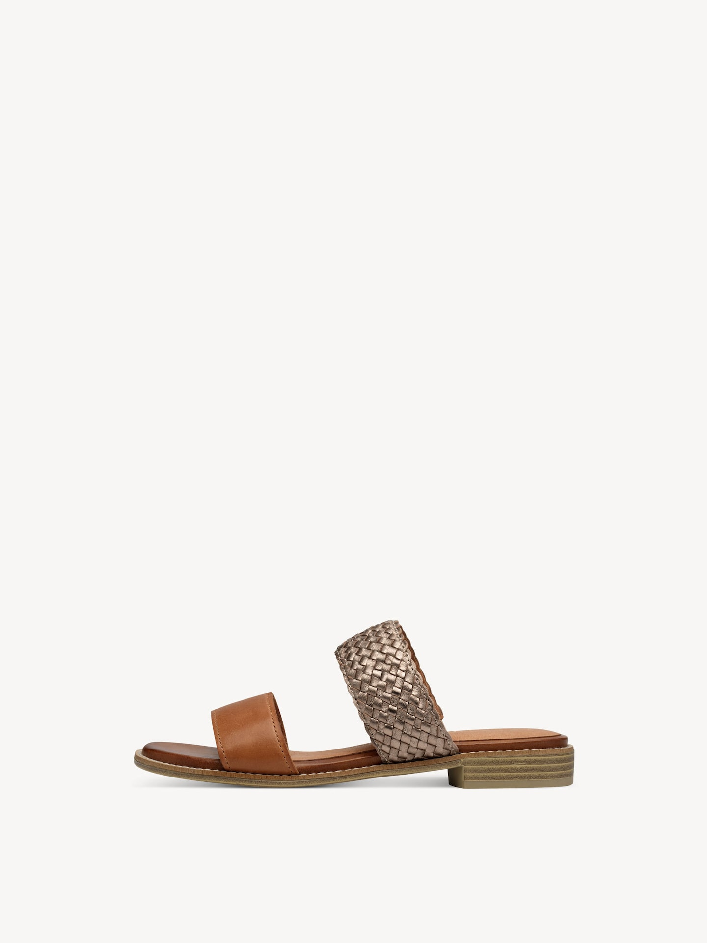 Marco Tozzi, Lederpantolette - braun COGNAC COMB