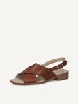 Selected, Caprice, Leather Heeled sandal - brown COGNAC NAPPA