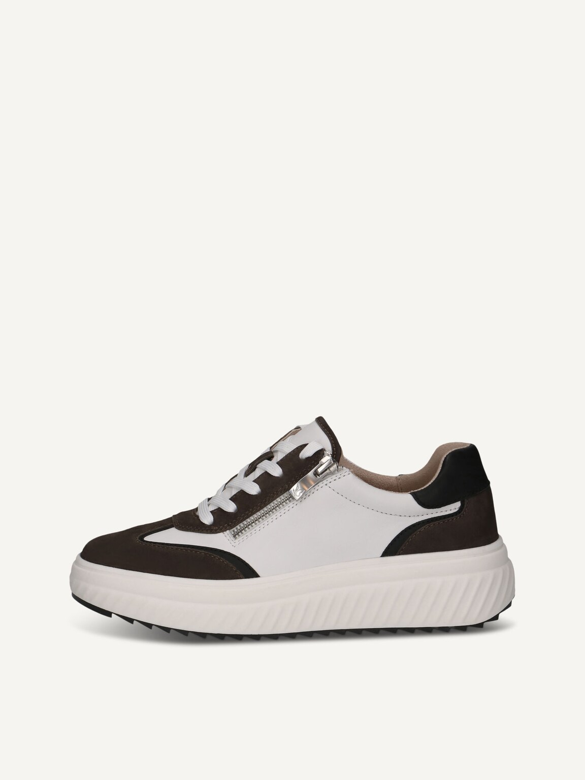 Caprice, Leather Sneaker - white WHITE/GREY, image 2 of 5