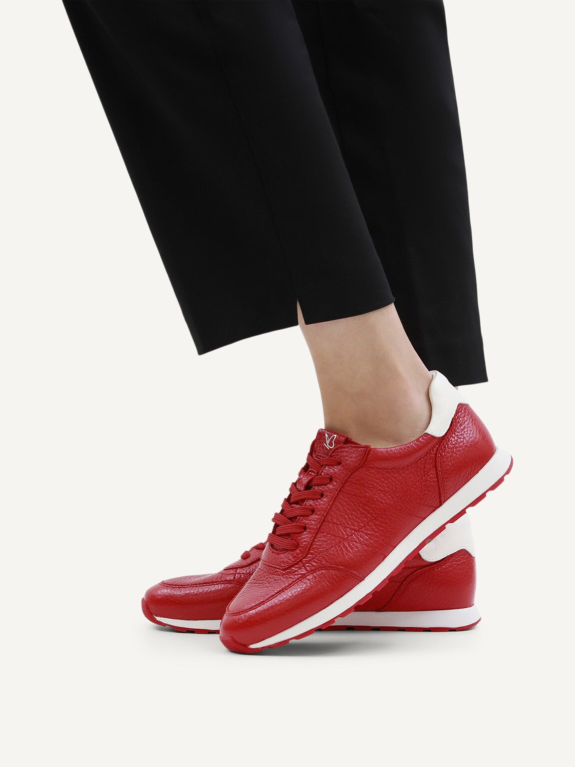 Caprice, Leather Sneaker - red RED COMB, image 2 of 6