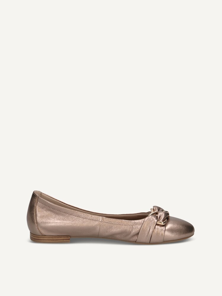 Caprice, Ballerine en cuir - marron TAUPE METALLIC, image 3 sur 5