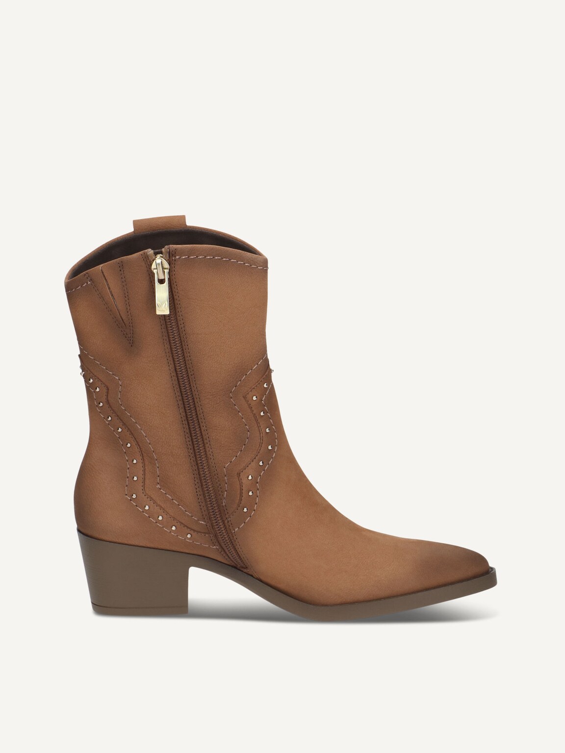 Caprice, Leather Bootie - beige CAMEL NUBUC, image 3 of 5