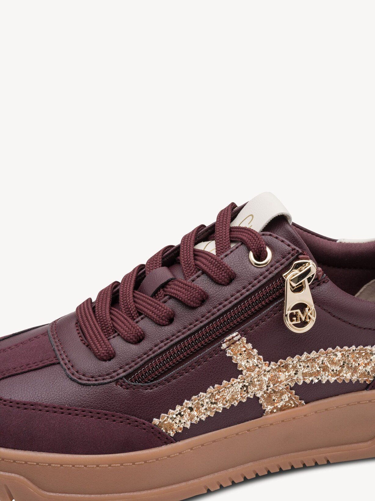 Marco Tozzi, Sportowe - czerwony MULBERRY COMB, obraz 5 z 7