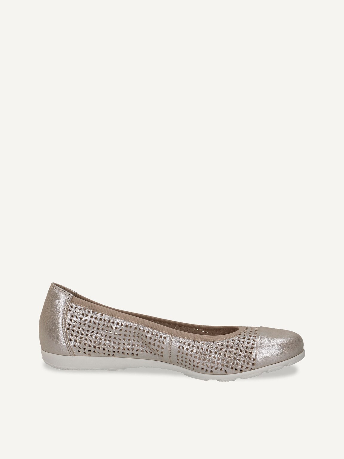 Caprice, Leather Ballerina - brown TAUPE METALLIC, image 4 of 6