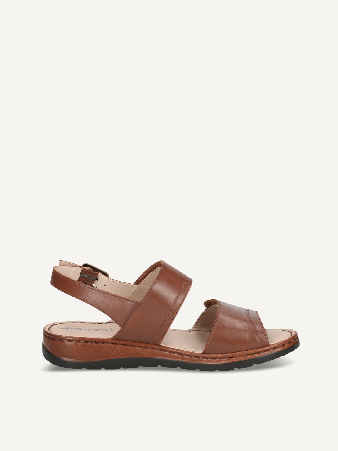 Caprice, Leather Heeled sandal - brown COGNAC NAPPA, image 4 of 6