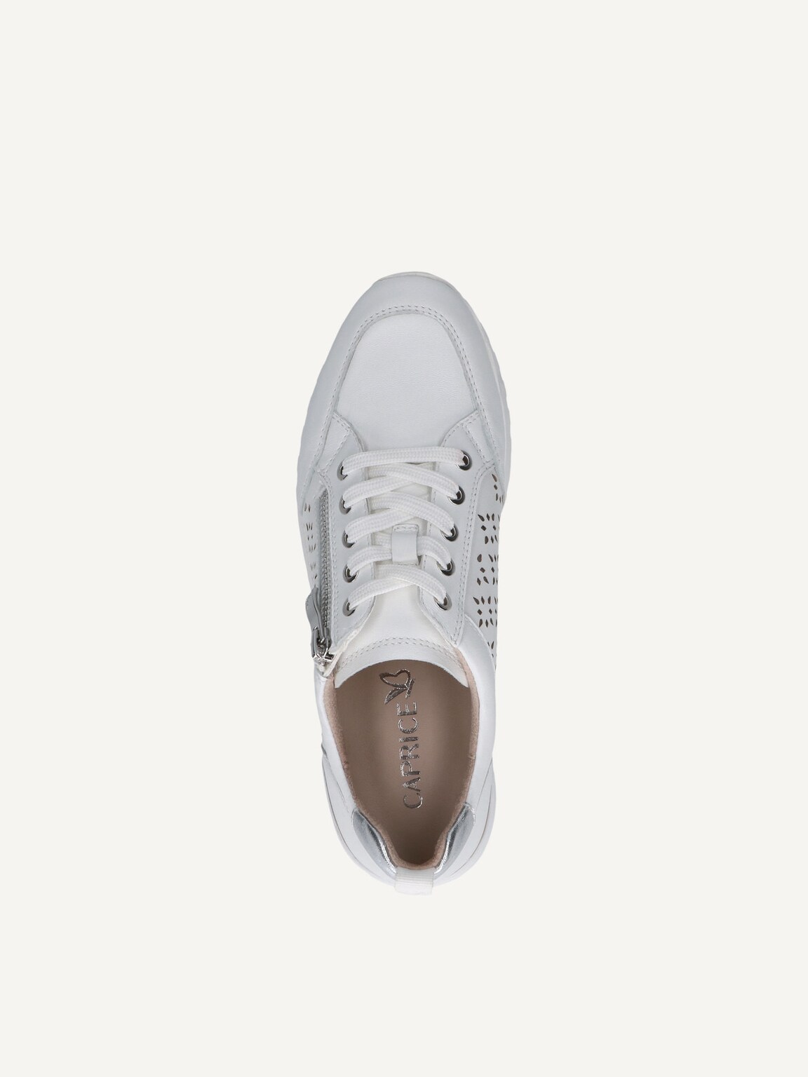 Caprice, Leather Sneaker - white WHITE/SILVER, image 5 of 5