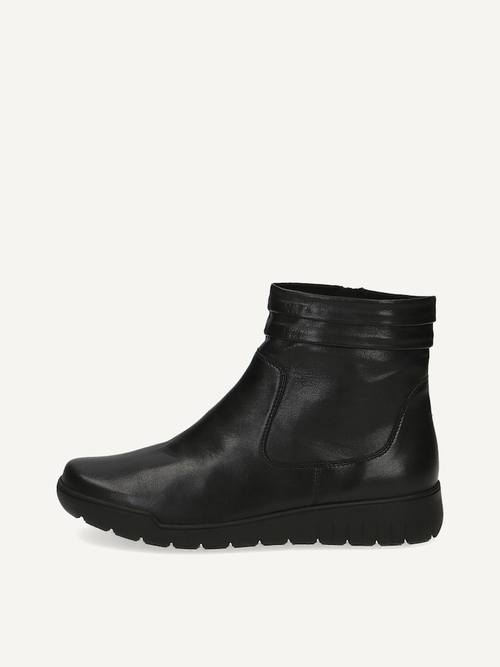Caprice, Bottine en cuir - noir BLACK SOFTNAP.