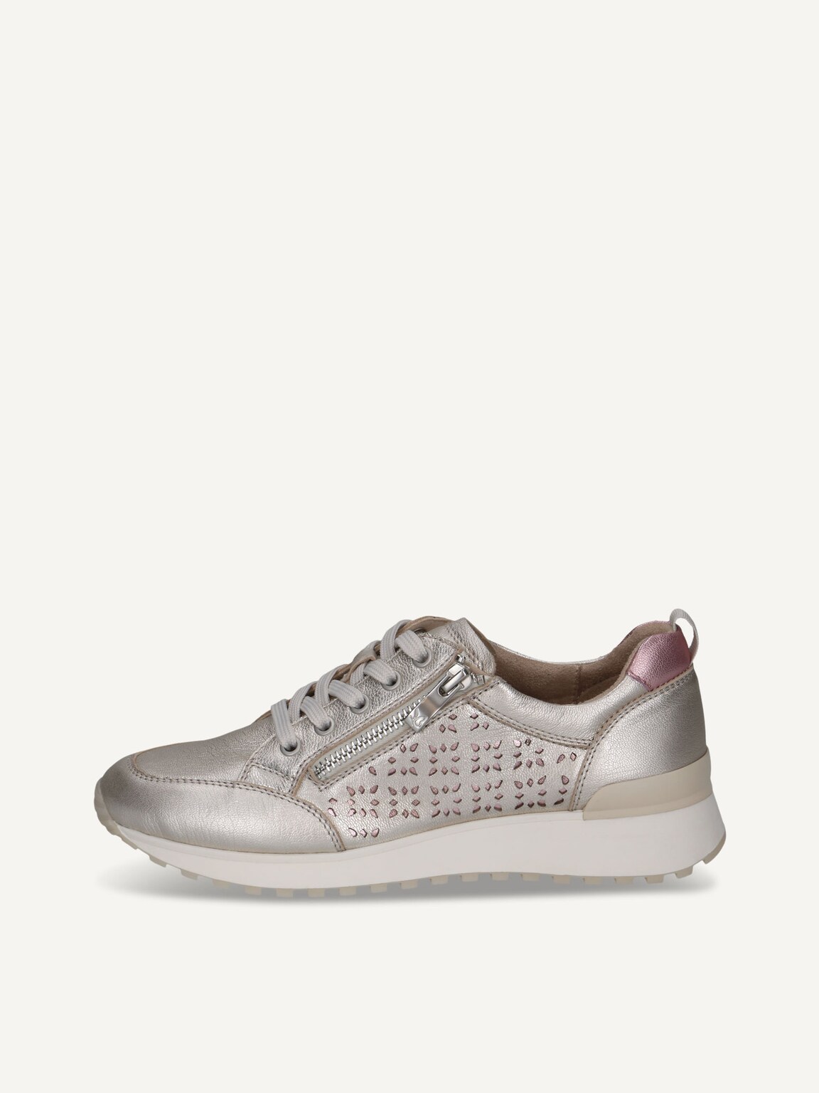 Caprice, Leather Sneaker - metallic PLATIN.MET.CO, image 2 of 5