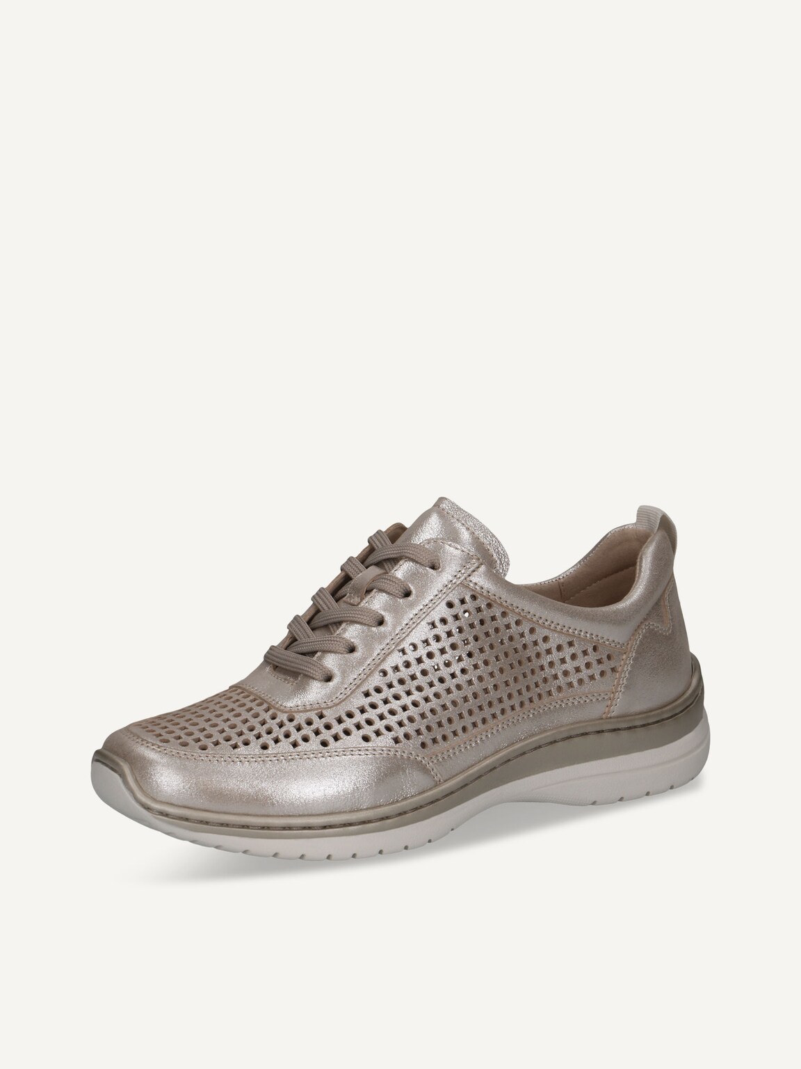 Caprice, Leather Sneaker - beige TAUPE COMB, image 1 of 5