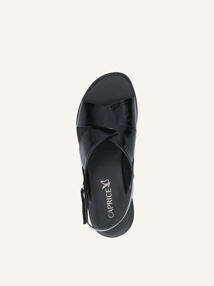 Caprice, Sandale en cuir - noir BLACK NAPLAK, image 4 sur 5