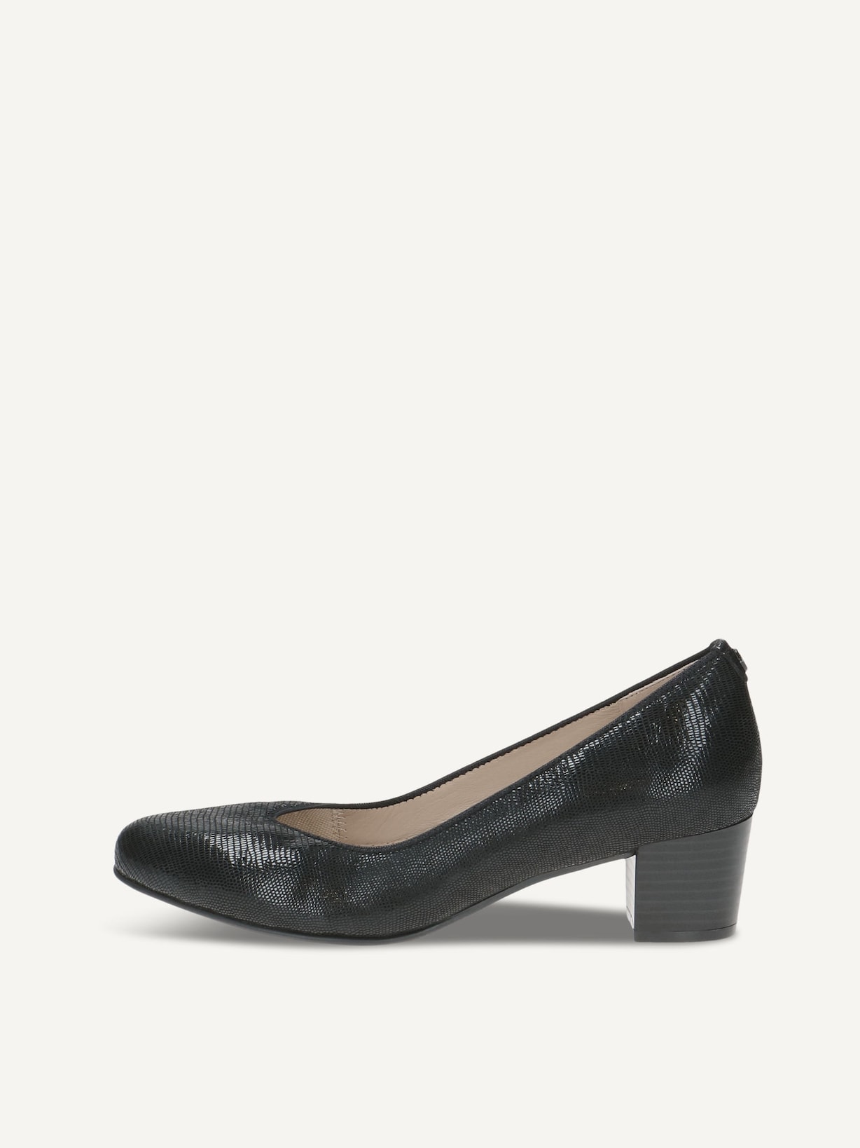 Caprice, Escarpin en cuir - noir BLACK REPTILE, image 1 sur 5