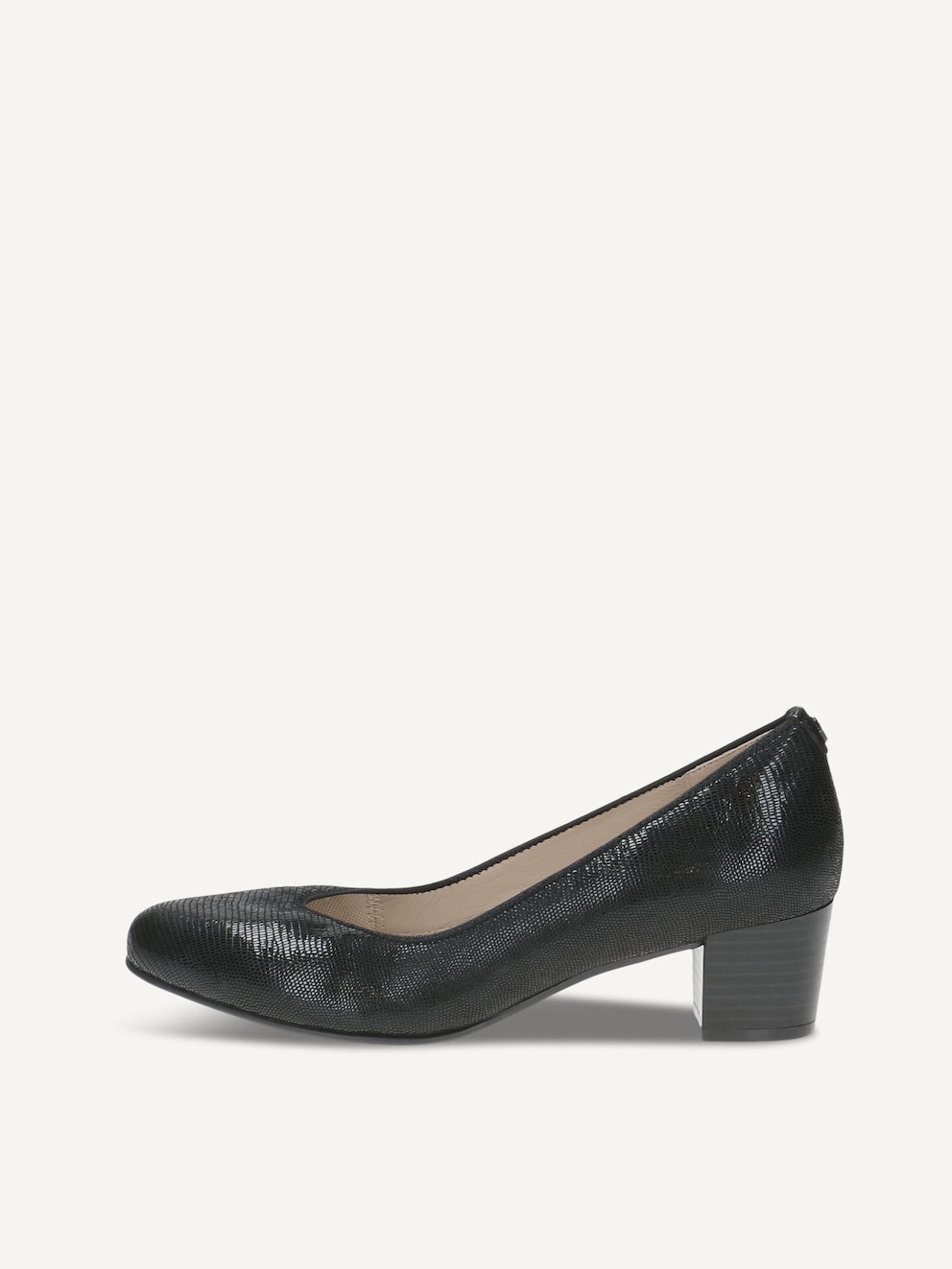 Caprice, Escarpin en cuir - noir BLACK REPTILE, image 1 sur 5