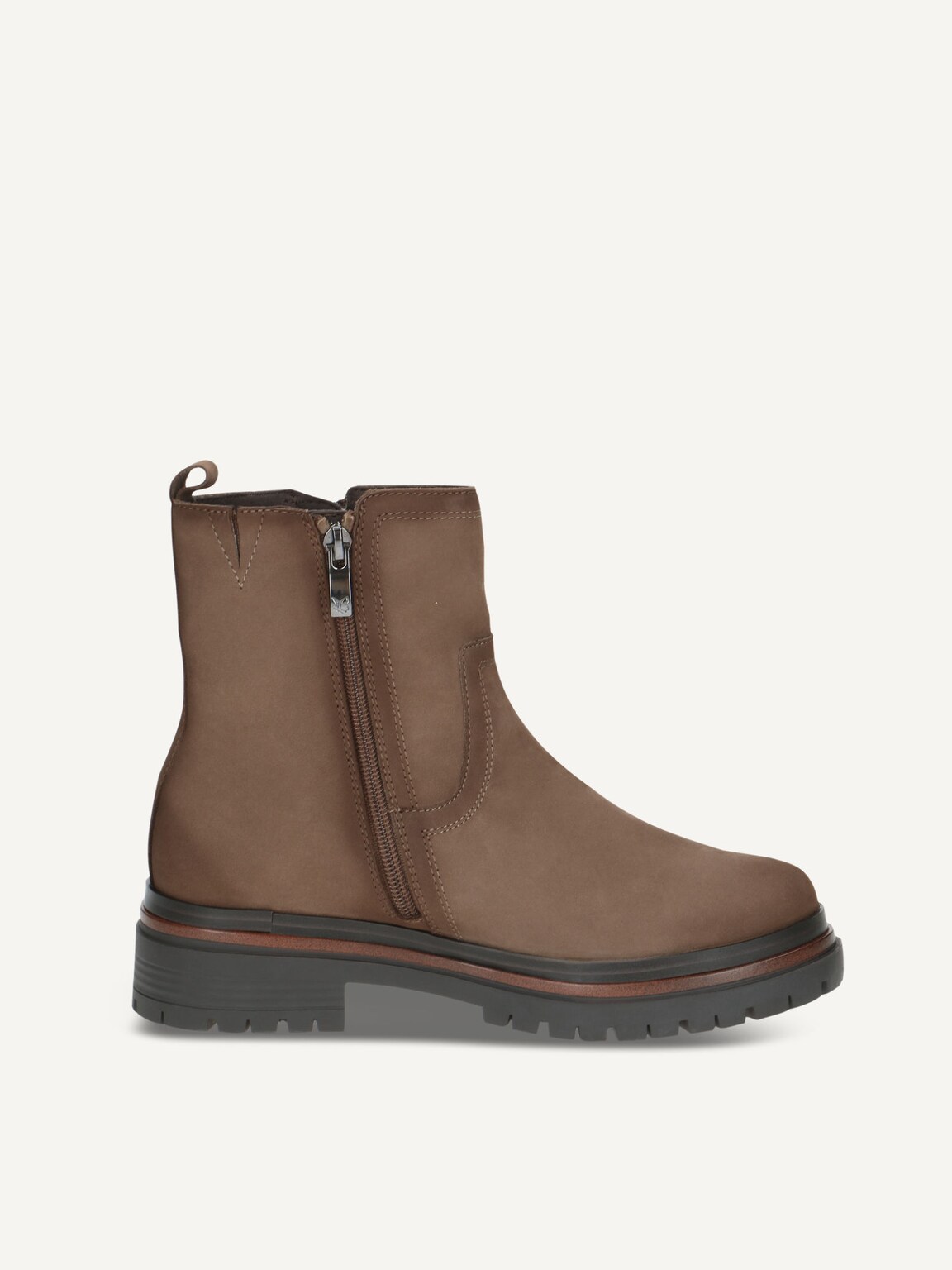 Caprice, Leather Bootie - beige TAUPE NUBUC, image 3 of 5