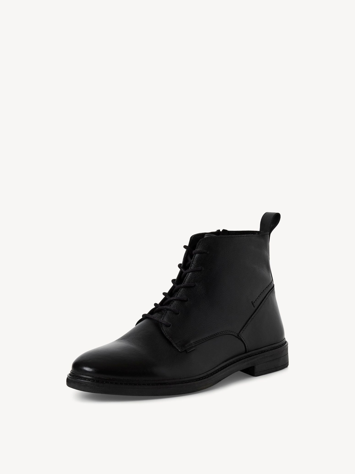 Marco Tozzi, Leren Enkellaarsje - zwart BLACK, afbeelding 1 van 6