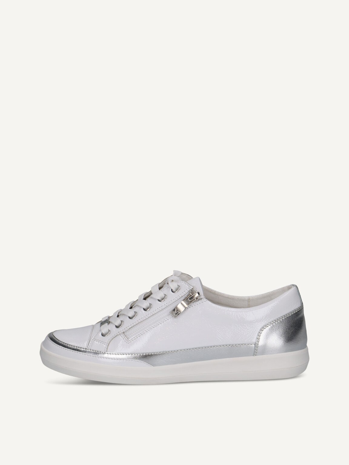 Caprice, Leather Sneaker - white WHITE/SILVER, image 2 of 5