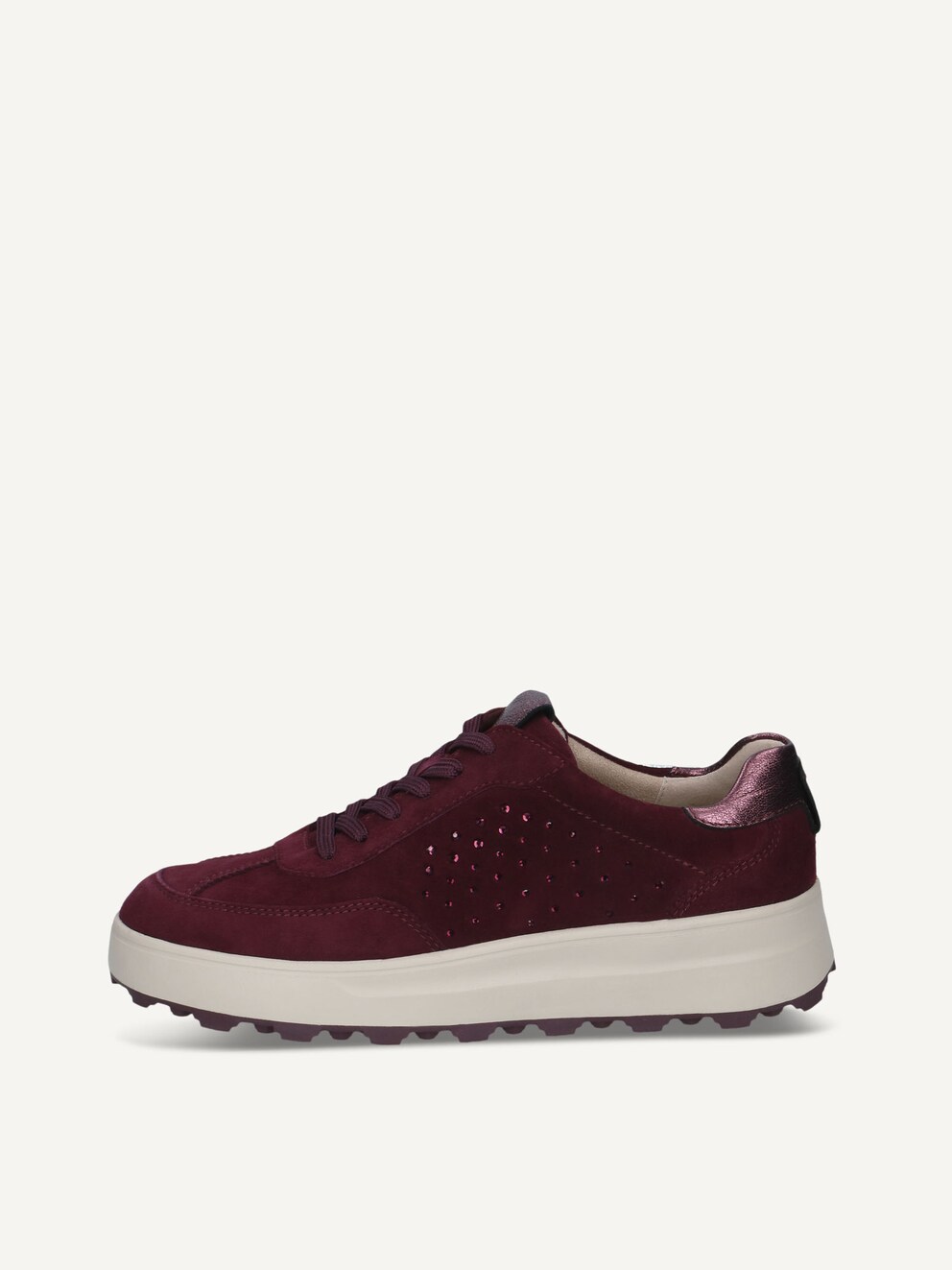 Caprice, Basket en cuir - rouge BORDEAUX COMB, image 1 sur 6