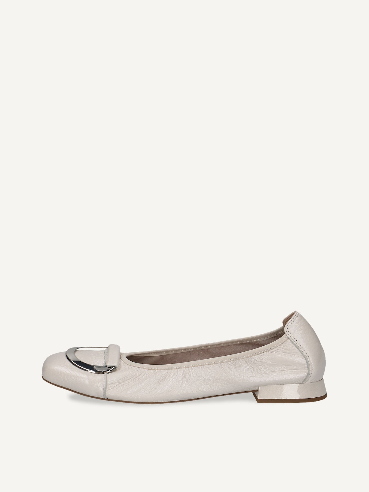 Caprice, Ballerine en cuir - blanc PEARL PERL DEE, image 1 sur 5