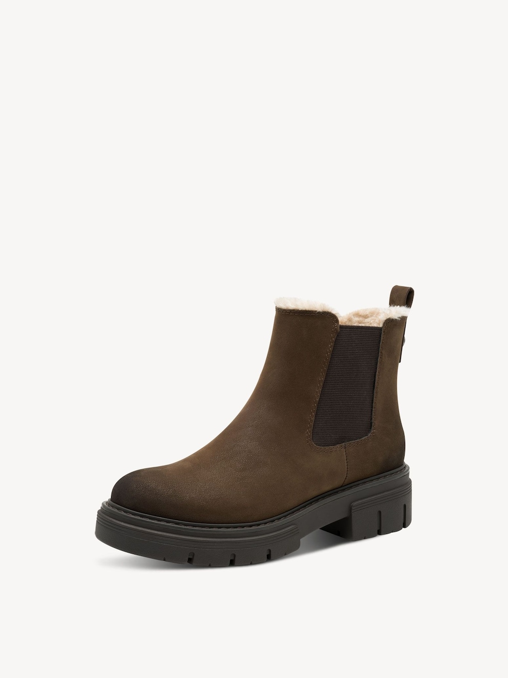 Marco Tozzi, Chelsea boot - brown warm lining, CAFE NUBUCK, Image 2 of 6