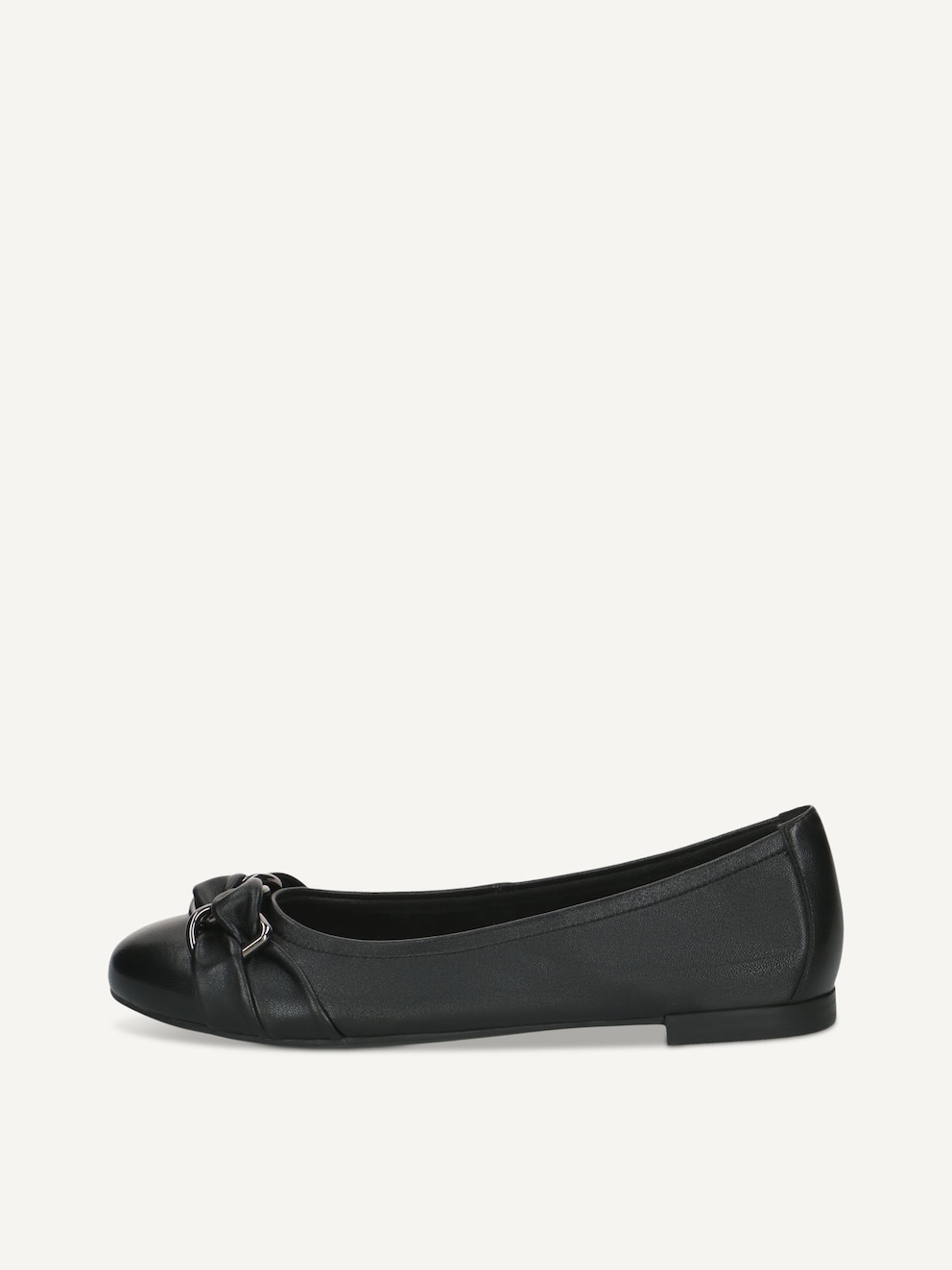 Caprice, Ballerine en cuir - noir BLACK SOFTNAP., image 1 sur 5