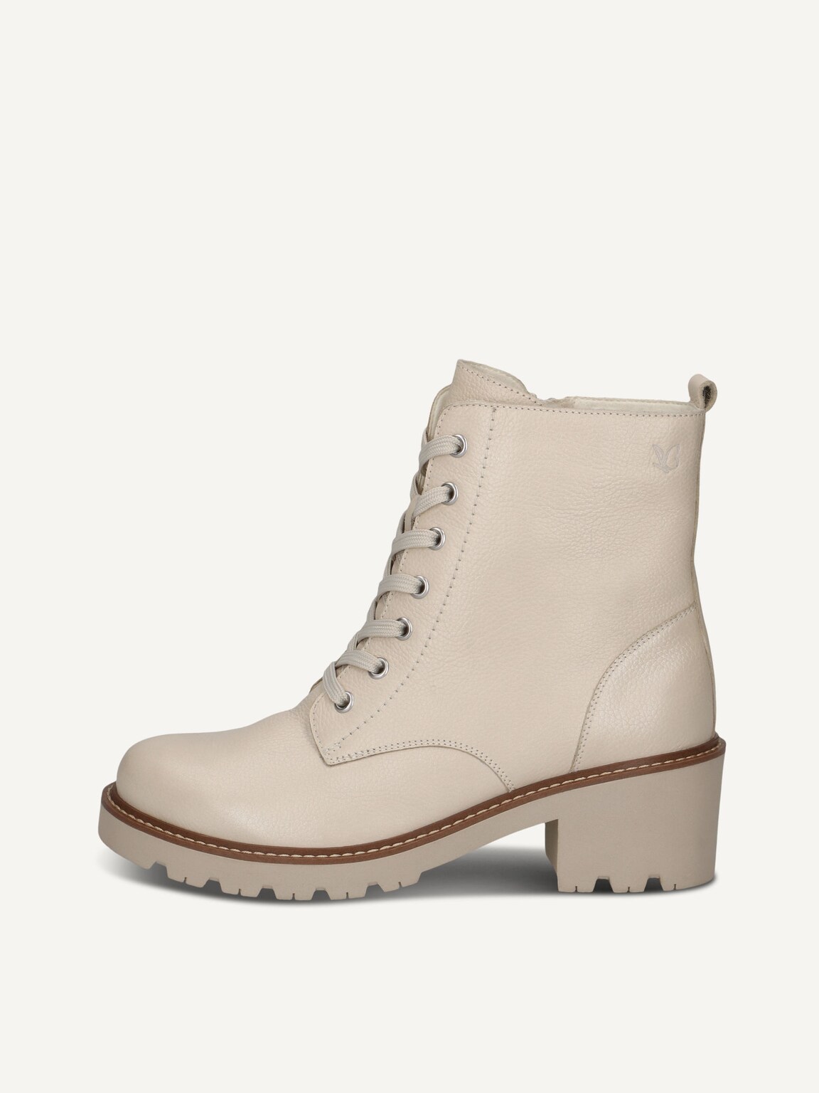Caprice, Leather Bootie - white warm lining OFFWHITE PERL., image 2 of 5