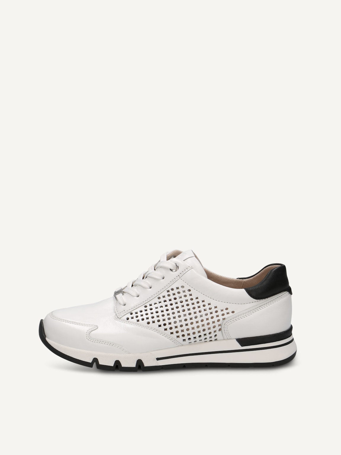 Caprice, Leather Sneaker - white WHITE/BLACK, image 3 of 6