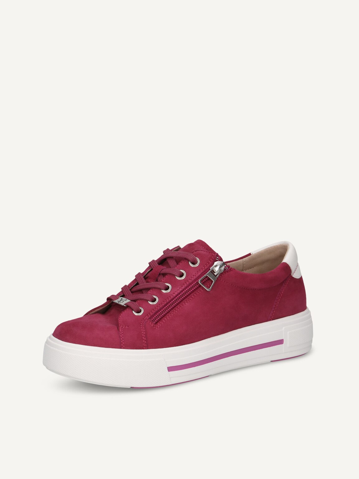 Caprice, Leather Sneaker - pink PINK SUEDE, image 1 of 6