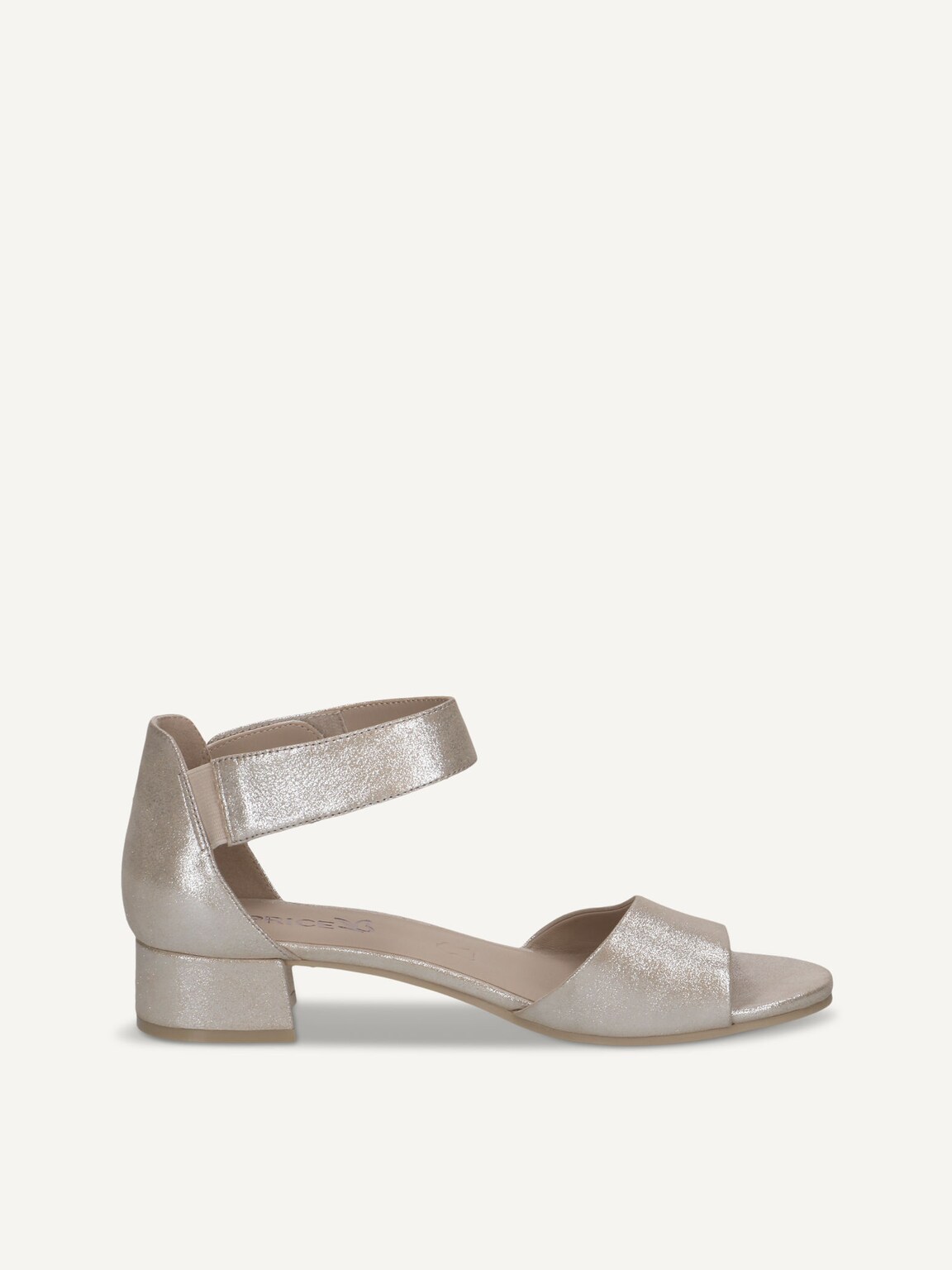 Caprice, Leather Heeled sandal - brown TAUPE METALLIC, image 3 of 5