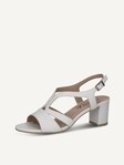 Selected, Caprice, Leather Heeled sandal - white WHITE NAPPA