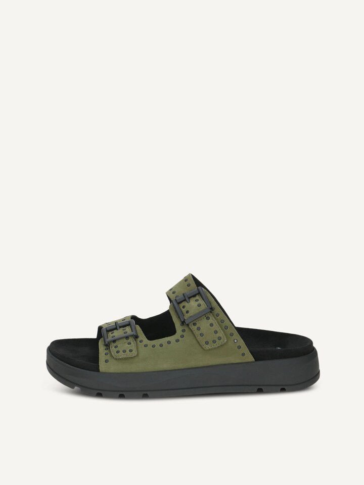 Caprice, Mule en cuir - khaki KHAKI SUEDE